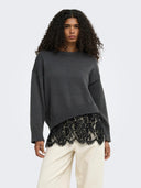 ONLEVIE LS LACE MIX O-NECK KNT 15382505