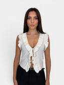 ONLMARTINE LIFE SL FRILL CARDI GAN KNT 15364832