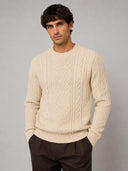JPRBLUCALLUM CABLE KNIT CREW N ECK 12299945