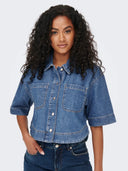 ONLCLEO LIFE SS CROP DNM SHIRT  PIM NOOS 15248584