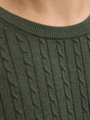 JJEEMIL KNIT CABLE CREW NECK N OOS 12278785