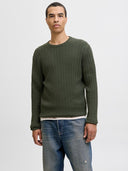 JJEEMIL KNIT CABLE CREW NECK N OOS 12278785