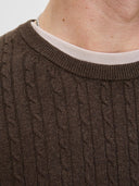 JJEEMIL KNIT CABLE CREW NECK N OOS 12278785
