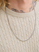 JJEEMIL KNIT CABLE CREW NECK N OOS 12278785