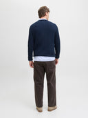 JJEEMIL KNIT CABLE CREW NECK N OOS 12278785