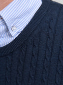 JJEEMIL KNIT CABLE CREW NECK N OOS 12278785