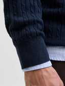 JJEEMIL KNIT CABLE CREW NECK N OOS 12278785