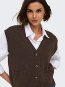 JDYSUPER S/L V-NECK VEST KNT N OOS 15354100