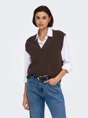JDYSUPER S/L V-NECK VEST KNT N OOS 15354100