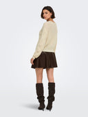 JDYBADUT L/S V-NECK STRUC GLIT T PULL KNT 15302387