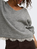 JDYSTEPHANIE L/S V-NECK LACE P ULL KNT 15382078