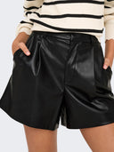 ONLSMOOTH HW FAUX LEA SHORTS C C PNT 15351265