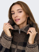 ONLMAROON LS ZIP COLLAR CARDIG AN KNT 15358211