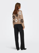ONLFREESIA LS FLOWER O-NECK KN T NOOS 15341925