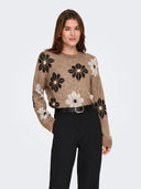 ONLFREESIA LS FLOWER O-NECK KN T NOOS 15341925