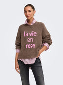 ONLTORONTO LS TEXT O-NECK KNT 15378442