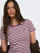 ONLVAL S/S O-NECK STRIPE TOP J RS 15380215