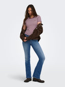 ONLVAL S/S O-NECK STRIPE TOP J RS 15380215