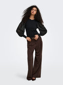 ONLGLOW LS WOVEN MIX O-NECK KN T 15382123