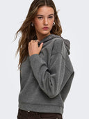 ONLFLAME L/S O-NECK HOOD LACE SWT 15383216
