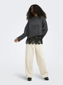 ONLEVIE LS LACE MIX O-NECK KNT 15382505