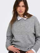 ONLALIVIA LS HIGH-LOW O-NECK N OOS KNT 15383977