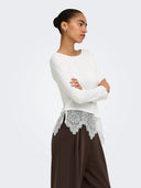 ONLLAILA L/S LACE MIX TOP JRS NOOS 15384850