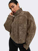 ONLISLA REAL SUEDE SHORT JACKE T OTW 15385863
