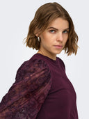ONLGLOW LS WOVEN MIX O-NECK KN T 15382123