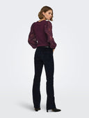 ONLGLOW LS WOVEN MIX O-NECK KN T 15382123