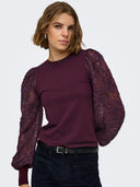 ONLGLOW LS WOVEN MIX O-NECK KN T 15382123
