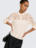 ONLBIRUN L/S LACE SHIRT WVN 15380416
