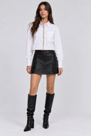 ONLNIELLA HW PLEAT FAUX LEATHE  SKIRT PNT 15378765