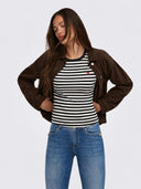 ONLVAL S/S O-NECK STRIPE TOP J RS 15380215