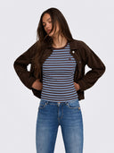 ONLVAL S/S O-NECK STRIPE TOP J RS 15380215