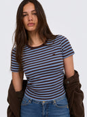 ONLVAL S/S O-NECK STRIPE TOP J RS 15380215