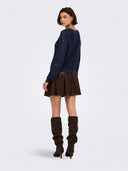 JDYBADUT L/S V-NECK STRUC GLIT T PULL KNT 15302387