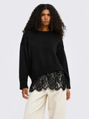 ONLEVIE LS LACE MIX O-NECK KNT 15382505